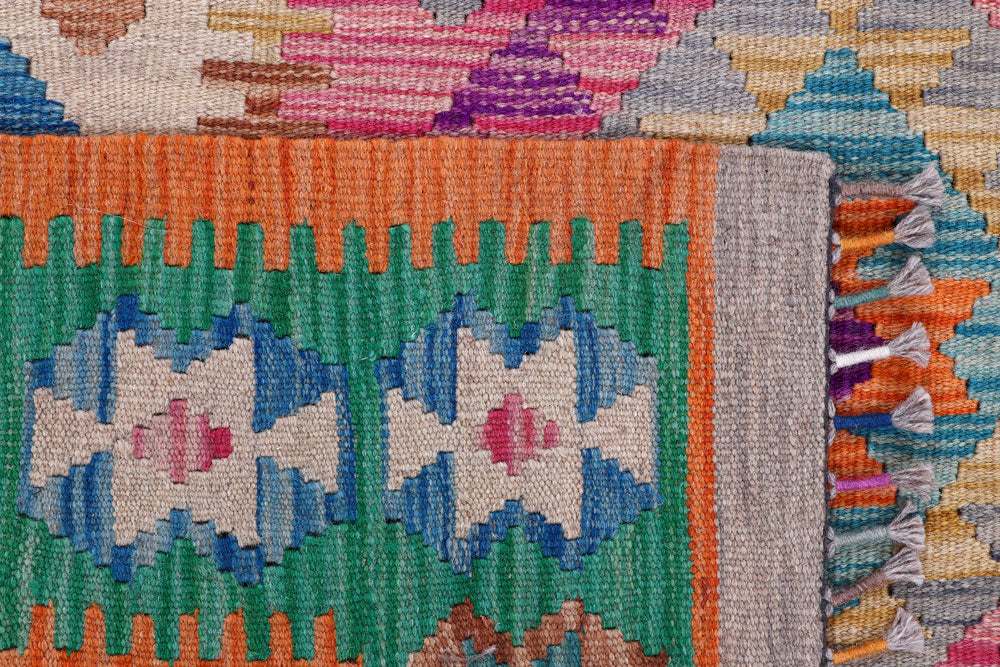 Multi Colored Kilim 5' 10 x 8' 2 - No. 57240 - ALRUG Rug Store