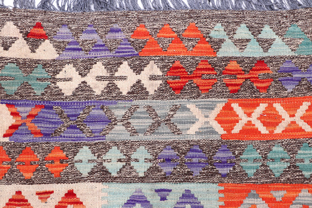 Multi Colored Kilim 4' 11 x 8' 3 - No. 57241 - ALRUG Rug Store