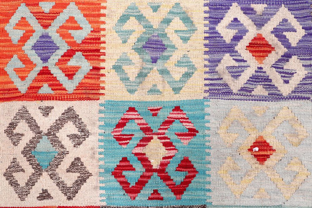 Multi Colored Kilim 4' 11 x 8' 3 - No. 57241 - ALRUG Rug Store