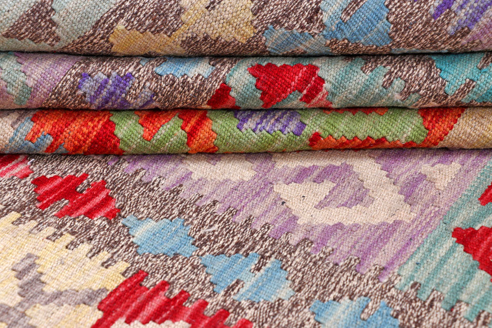 Multi Colored Kilim 4' 11 x 8' 3 - No. 57241 - ALRUG Rug Store