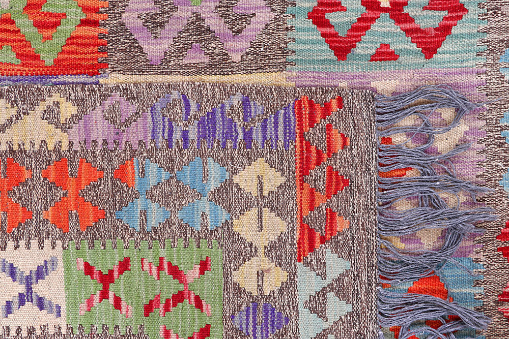 Multi Colored Kilim 4' 11 x 8' 3 - No. 57241 - ALRUG Rug Store