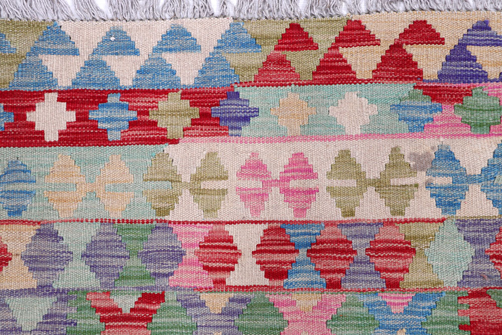 Multi Colored Kilim 5' 7 x 7' 6 - No. 57242 - ALRUG Rug Store