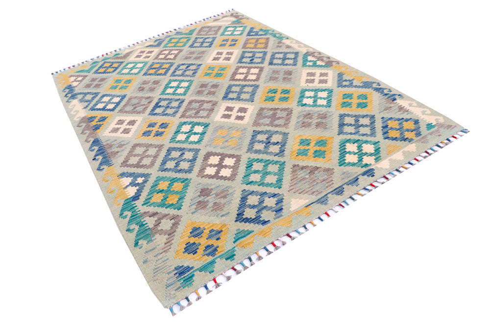 Multi Colored Kilim 5' 8 x 7' 10 - No. 57243 - ALRUG Rug Store