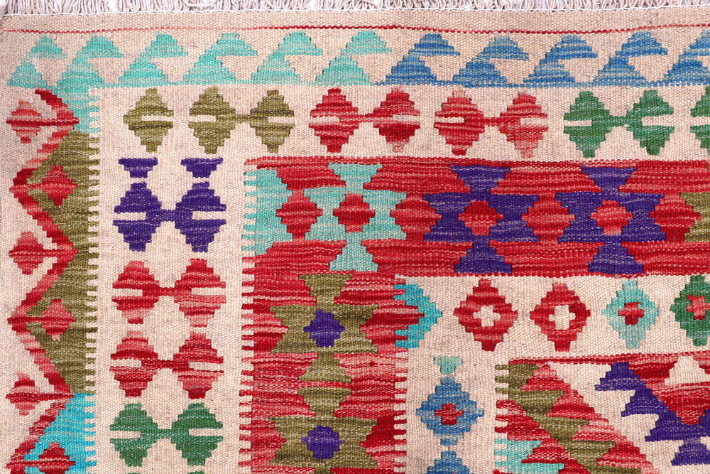 Multi Colored Kilim 5' 9 x 8' - No. 57245 - ALRUG Rug Store