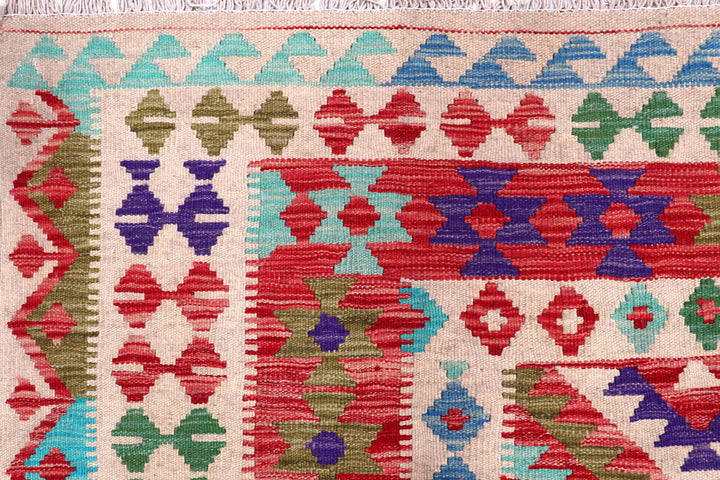 Multi Colored Kilim 5' 9 x 8' - No. 57245 - ALRUG Rug Store