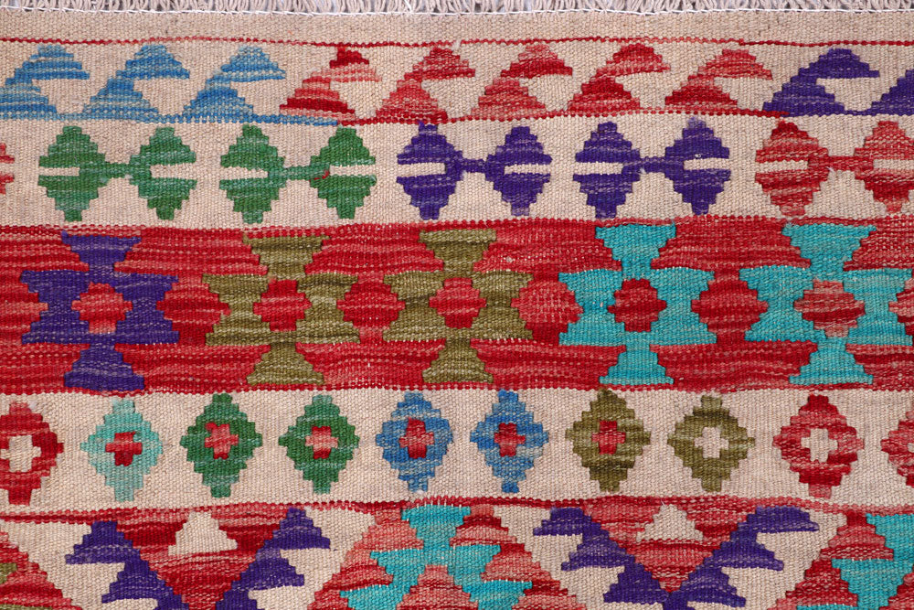 Multi Colored Kilim 5' 9 x 8' - No. 57245 - ALRUG Rug Store
