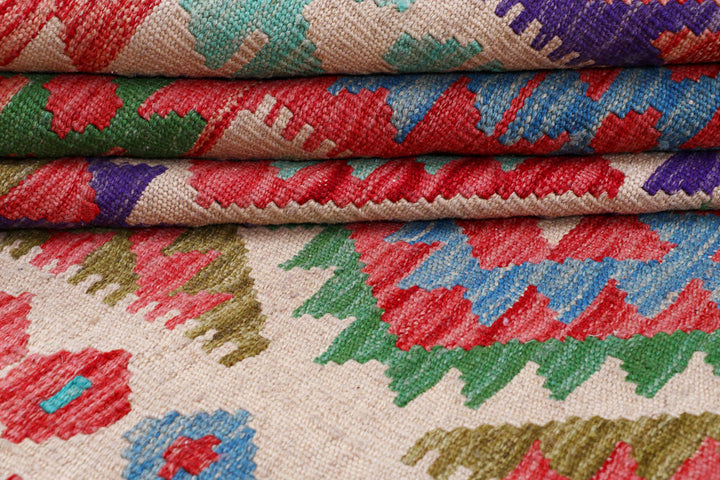 Multi Colored Kilim 5' 9 x 8' - No. 57245 - ALRUG Rug Store