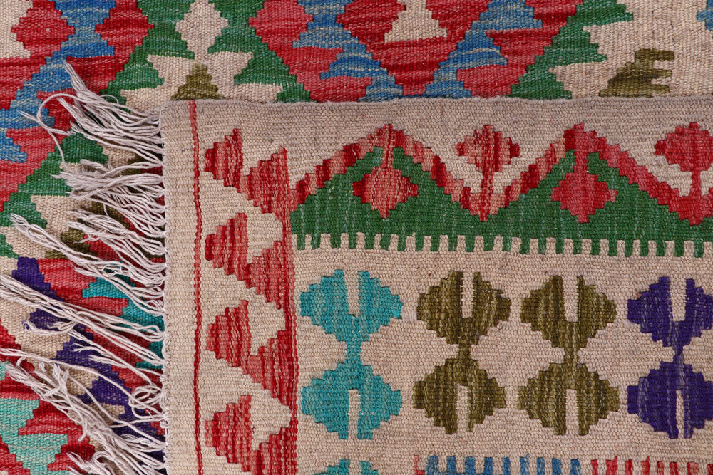 Multi Colored Kilim 5' 9 x 8' - No. 57245 - ALRUG Rug Store
