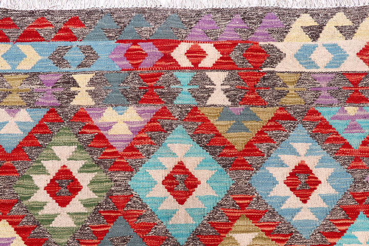 Multi Colored Kilim 5' 9 x 7' 9 - No. 57246 - ALRUG Rug Store