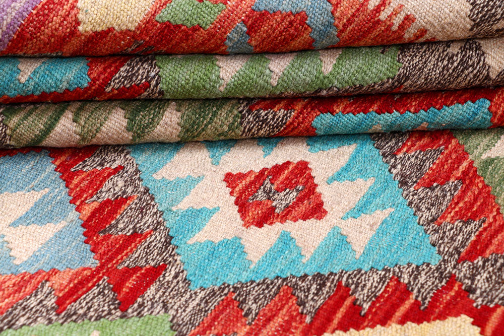 Multi Colored Kilim 5' 9 x 7' 9 - No. 57246 - ALRUG Rug Store