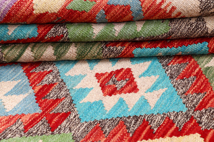 Multi Colored Kilim 5' 9 x 7' 9 - No. 57246 - ALRUG Rug Store
