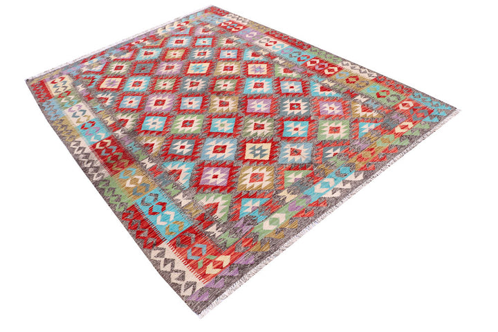 Multi Colored Kilim 5' 9 x 7' 9 - No. 57246 - ALRUG Rug Store