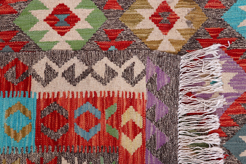 Multi Colored Kilim 5' 9 x 7' 9 - No. 57246 - ALRUG Rug Store