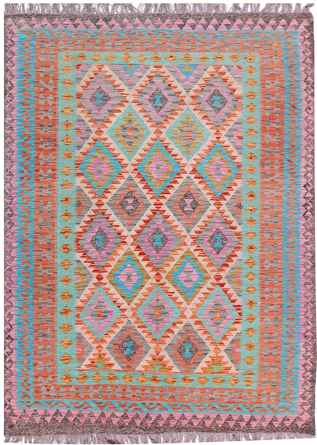 Multi Colored Kilim 5' 9 x 7' 8 - No. 57248 - ALRUG Rug Store