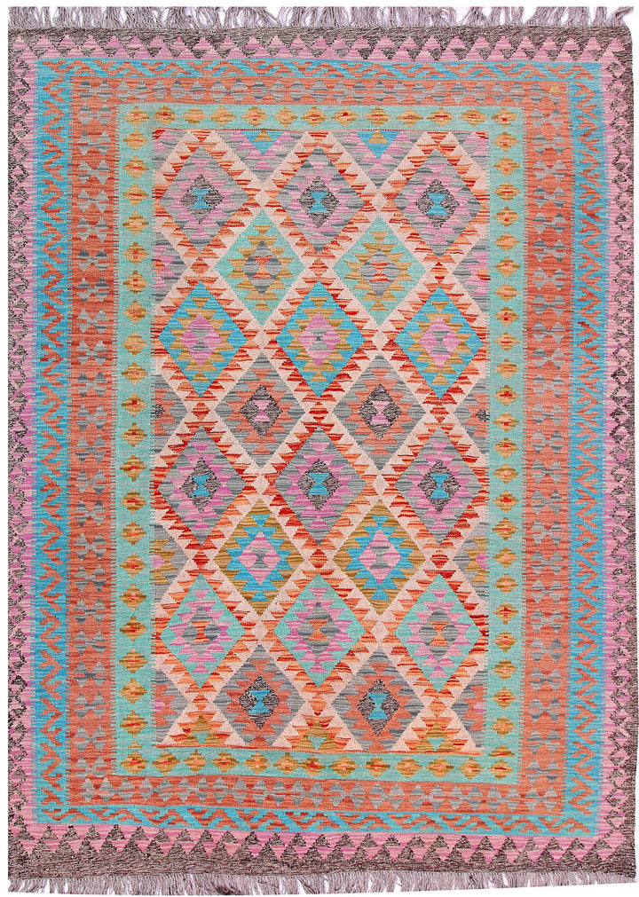 Multi Colored Kilim 5' 9 x 7' 8 - No. 57248 - ALRUG Rug Store