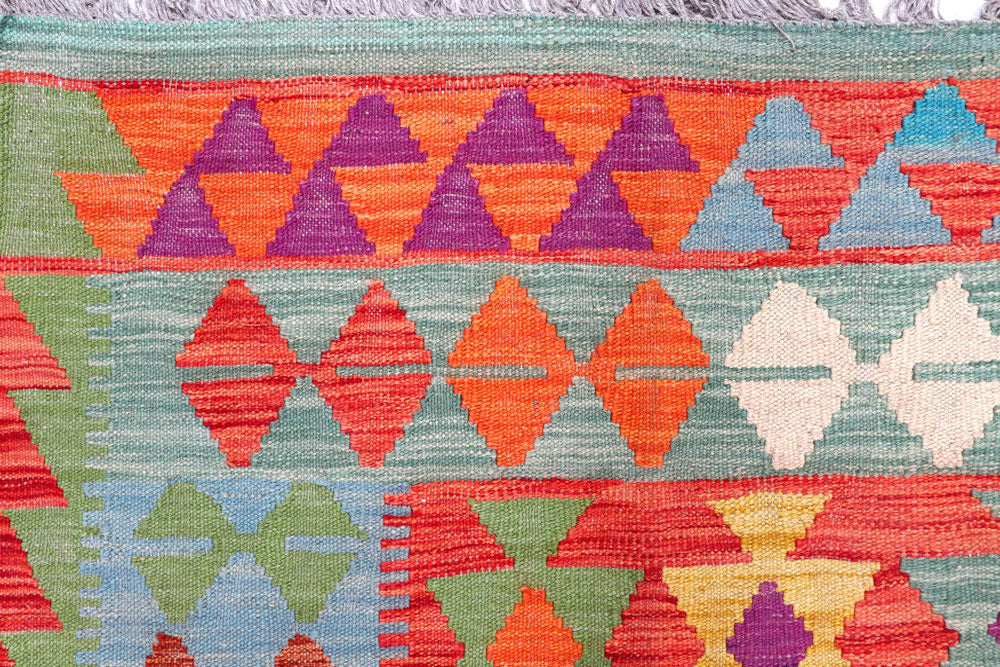 Multi Colored Kilim 6' 4 x 7' 11 - No. 57249 - ALRUG Rug Store