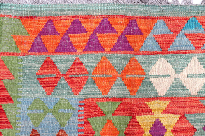 Multi Colored Kilim 6' 4 x 7' 11 - No. 57249 - ALRUG Rug Store