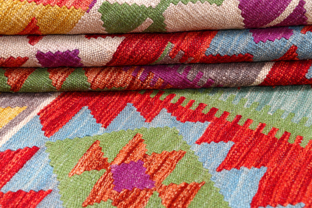 Multi Colored Kilim 6' 4 x 7' 11 - No. 57249 - ALRUG Rug Store