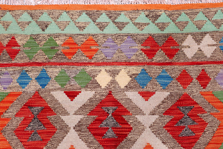Multi Colored Kilim 5' 8 x 7' 8 - No. 57250 - ALRUG Rug Store
