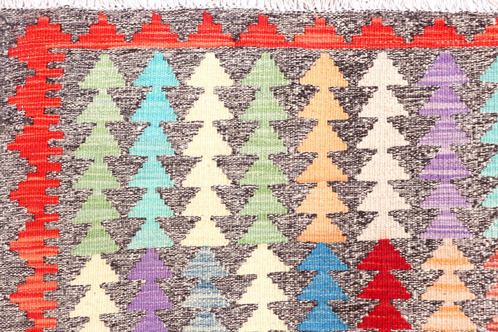 Multi Colored Kilim 5' 6 x 8' 1 - No. 57251 - ALRUG Rug Store