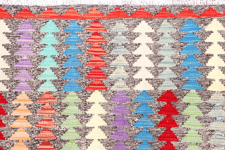 Multi Colored Kilim 5' 6 x 8' 1 - No. 57251 - ALRUG Rug Store