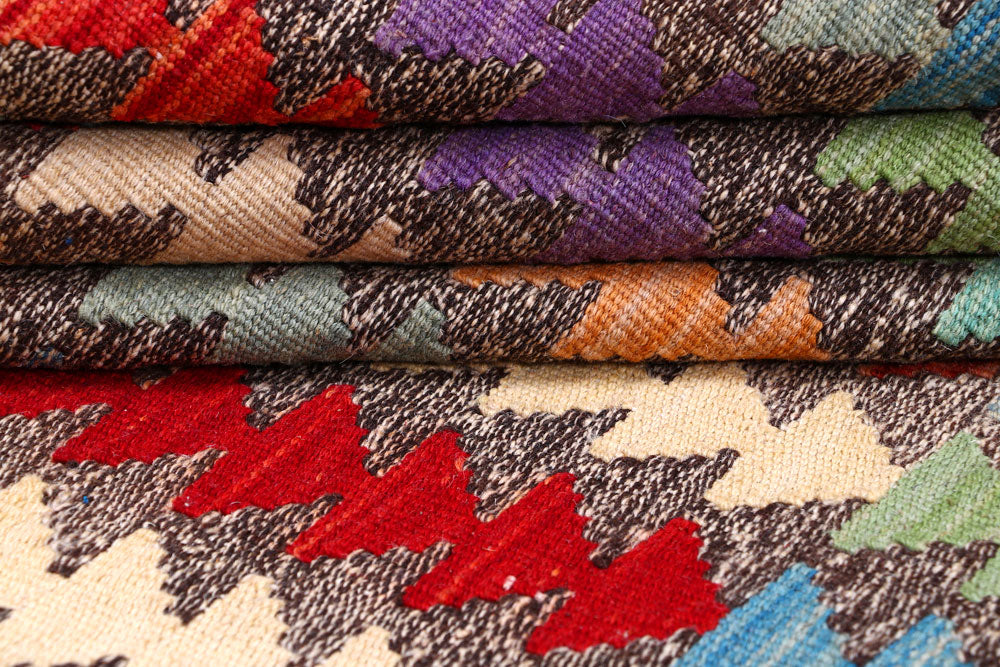 Multi Colored Kilim 5' 6 x 8' 1 - No. 57251 - ALRUG Rug Store