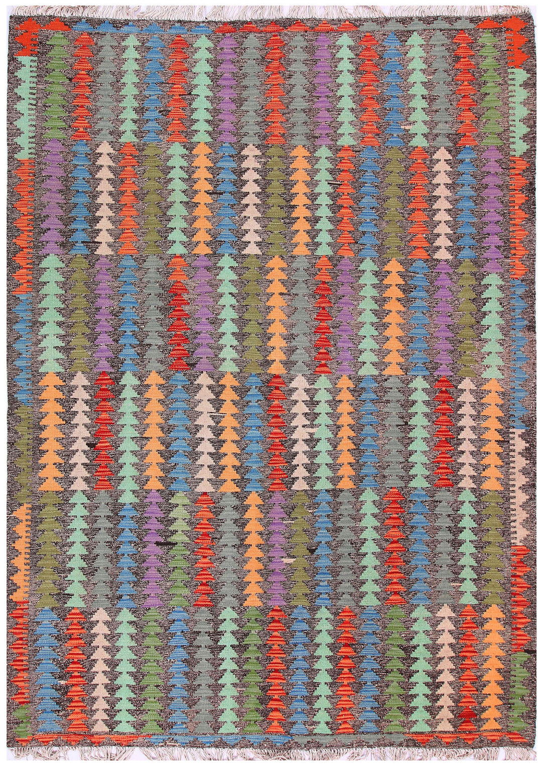 Multi Colored Kilim 5' 7 x 7' 8 - No. 57252 - ALRUG Rug Store