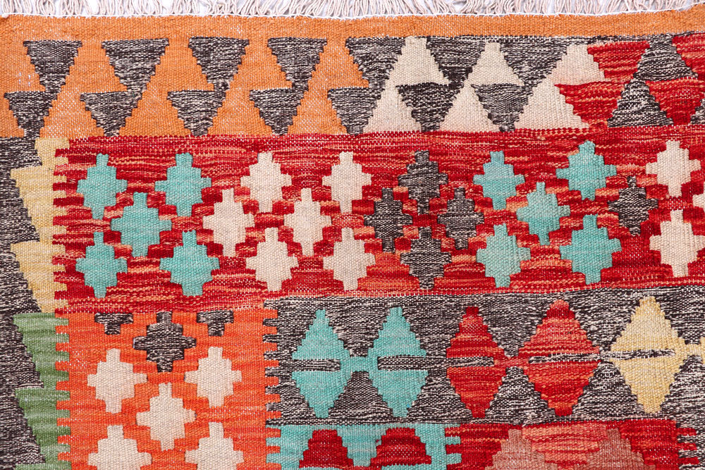 Multi Colored Kilim 6' 6 x 7' 9 - No. 57254 - ALRUG Rug Store