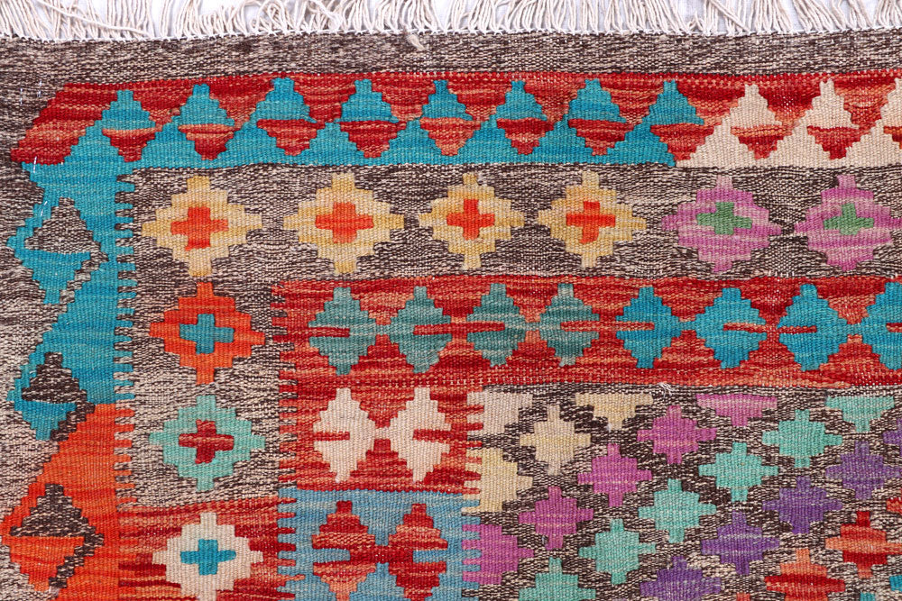 Multi Colored Kilim 6' x 7' 10 - No. 57255 - ALRUG Rug Store