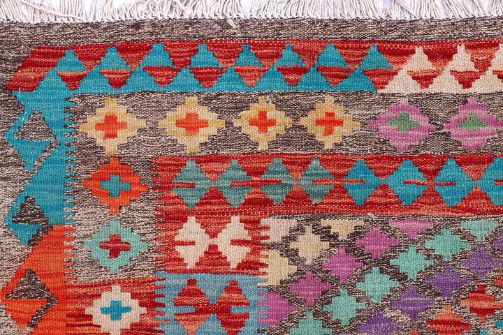 Multi Colored Kilim 6' x 7' 10 - No. 57255 - ALRUG Rug Store