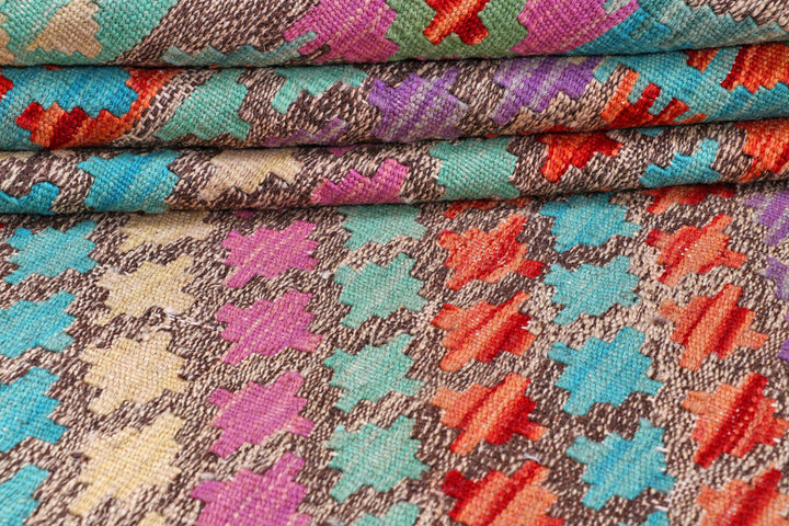 Multi Colored Kilim 6' x 7' 10 - No. 57255 - ALRUG Rug Store