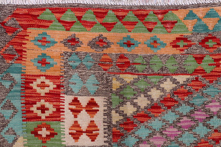 Multi Colored Kilim 6' x 8' - No. 57257 - ALRUG Rug Store