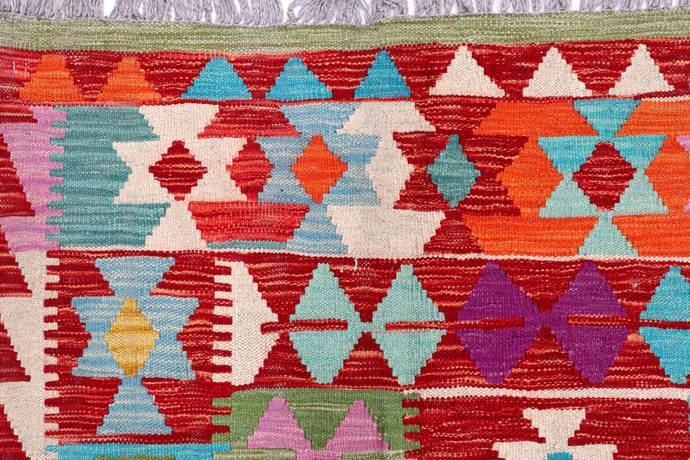 Multi Colored Kilim 6' 6 x 8' 3 - No. 57258 - ALRUG Rug Store