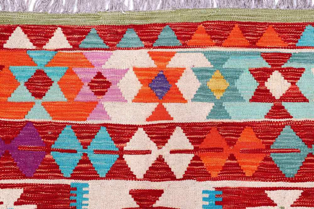 Multi Colored Kilim 6' 6 x 8' 3 - No. 57258 - ALRUG Rug Store