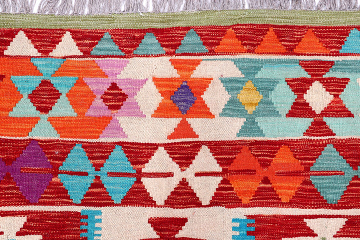 Multi Colored Kilim 6' 6 x 8' 3 - No. 57258 - ALRUG Rug Store