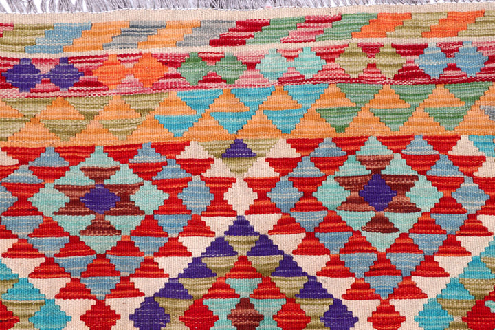 Multi Colored Kilim 5' 3 x 8' - No. 57259 - ALRUG Rug Store