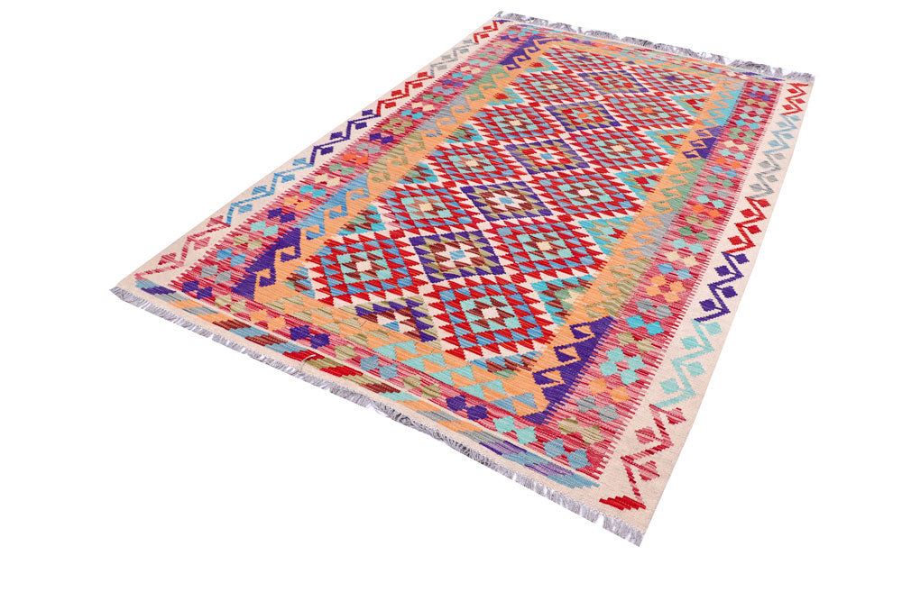 Multi Colored Kilim 5' 3 x 8' - No. 57259 - ALRUG Rug Store