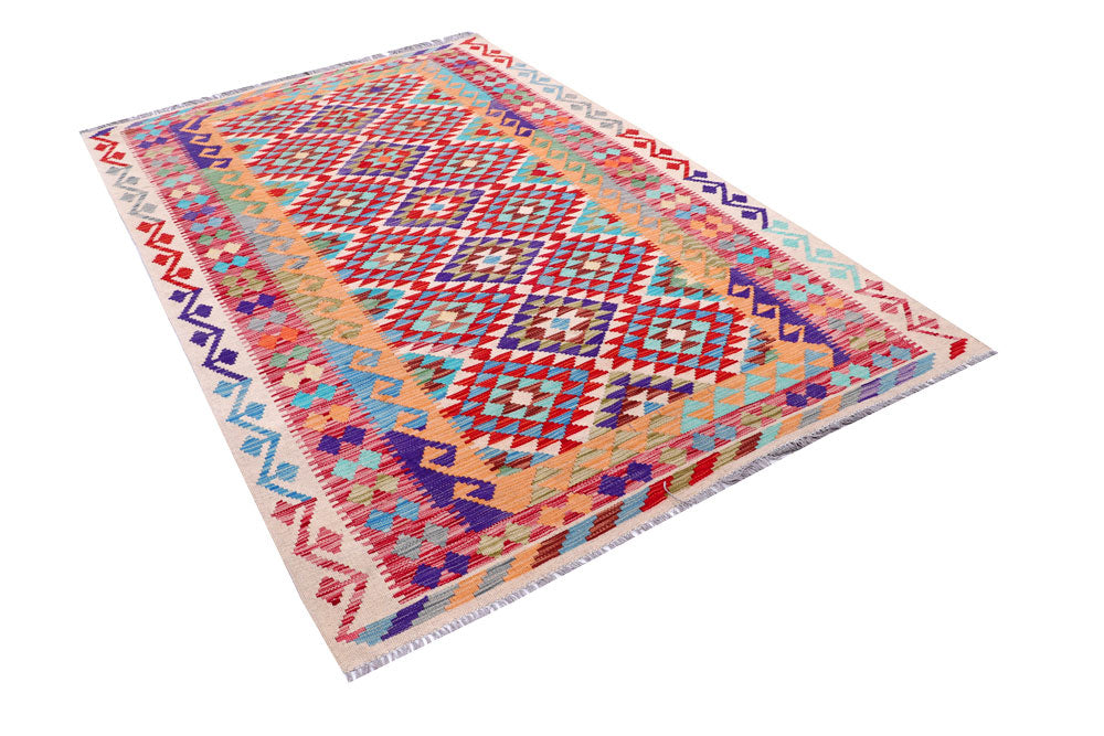 Multi Colored Kilim 5' 3 x 8' - No. 57259 - ALRUG Rug Store