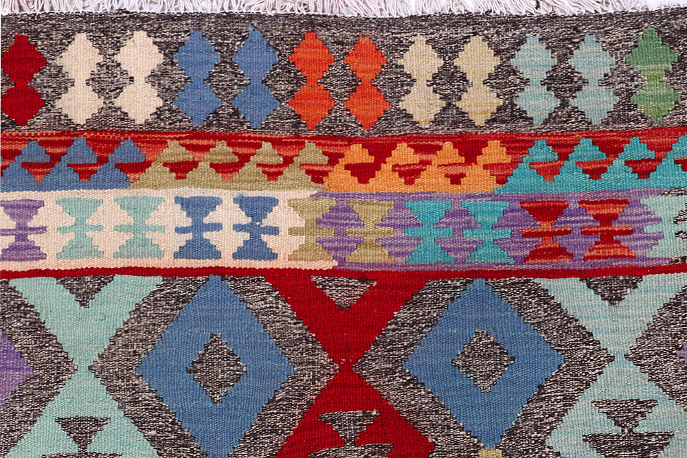 Multi Colored Kilim 5' 10 x 7' 8 - No. 57260 - ALRUG Rug Store