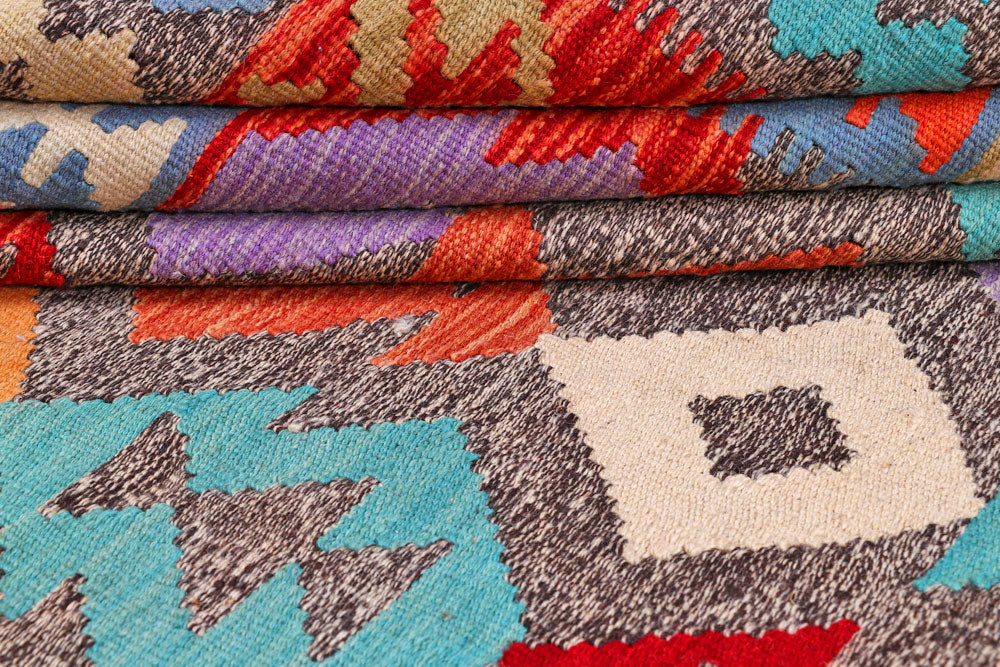 Multi Colored Kilim 5' 10 x 7' 8 - No. 57260 - ALRUG Rug Store