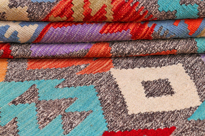 Multi Colored Kilim 5' 10 x 7' 8 - No. 57260 - ALRUG Rug Store