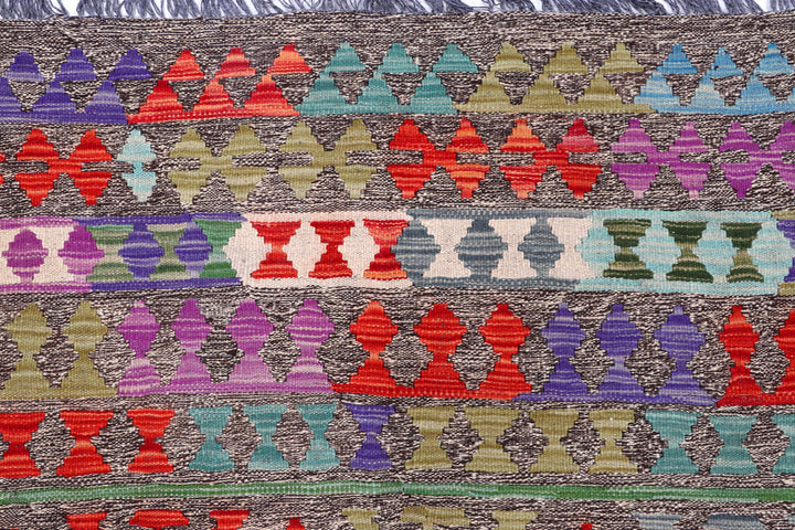 Multi Colored Kilim 8' 2 x 11' 3 - No. 57262 - ALRUG Rug Store