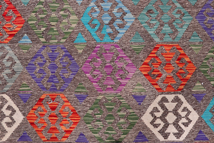 Multi Colored Kilim 8' 2 x 11' 3 - No. 57262 - ALRUG Rug Store
