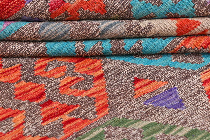 Multi Colored Kilim 8' 2 x 11' 3 - No. 57262 - ALRUG Rug Store