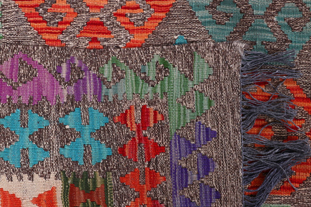 Multi Colored Kilim 8' 2 x 11' 3 - No. 57262 - ALRUG Rug Store