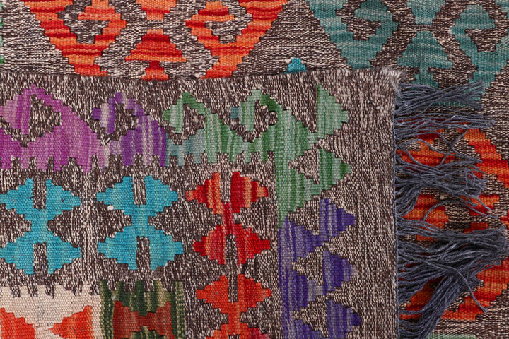 Multi Colored Kilim 8' 2 x 11' 3 - No. 57262 - ALRUG Rug Store