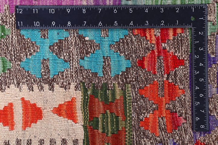 Multi Colored Kilim 8' 2 x 11' 3 - No. 57262 - ALRUG Rug Store