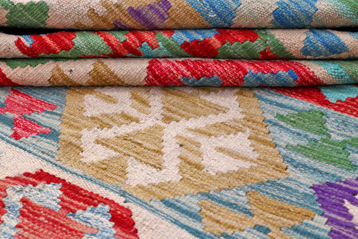 Multi Colored Kilim 8' 2 x 11' 1 - No. 57263 - ALRUG Rug Store