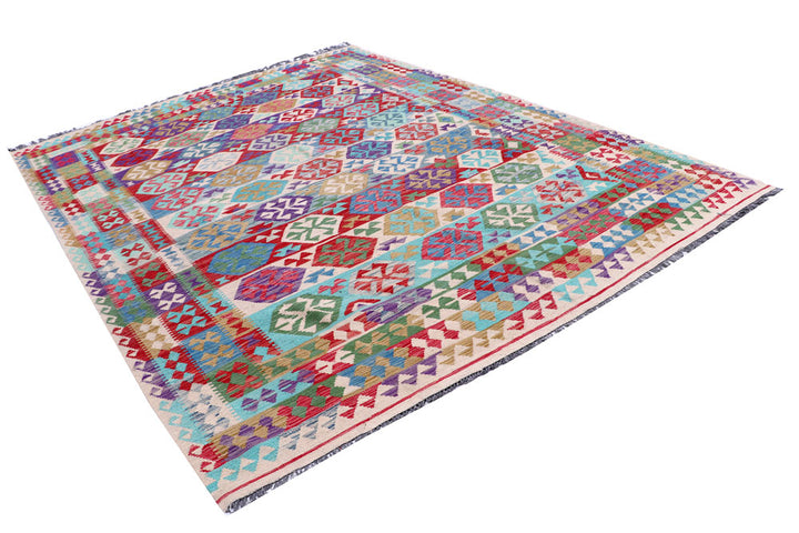 Multi Colored Kilim 8' 2 x 11' 1 - No. 57263 - ALRUG Rug Store