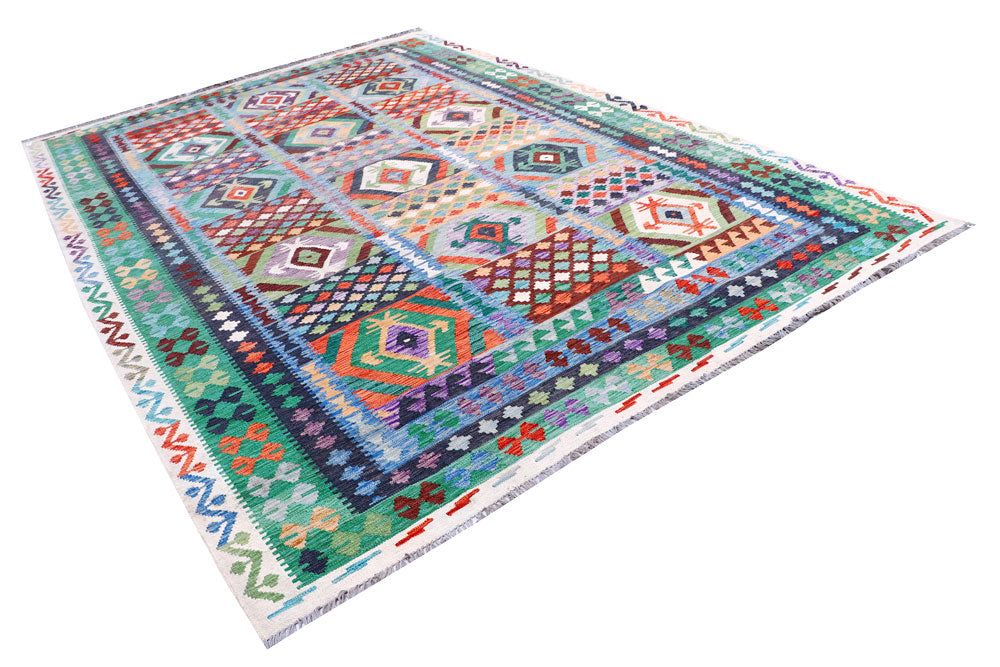 Multi Colored Kilim 8' 4 x 11' 7 - No. 57265 - ALRUG Rug Store
